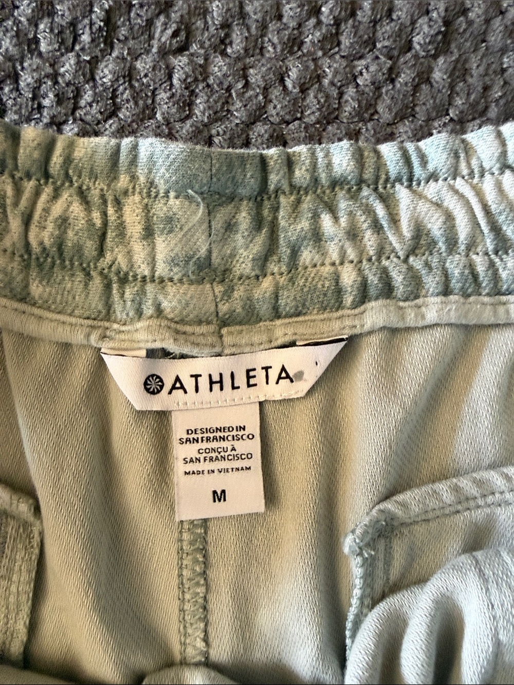 Athleta Farallon Green Gray Camo shorts - Picture 4 of 5